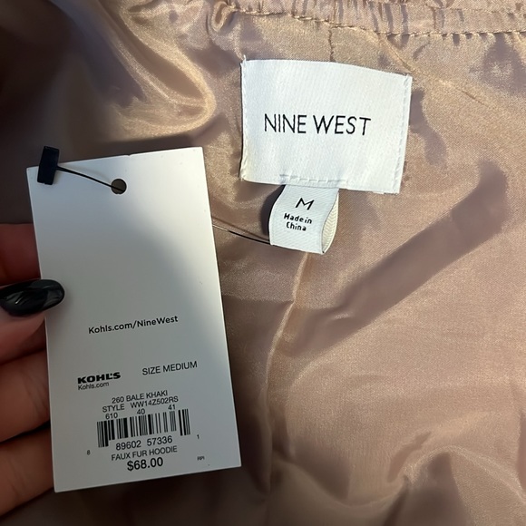 Nine West faux fur jacket - size M NWT - Picture 8 of 10